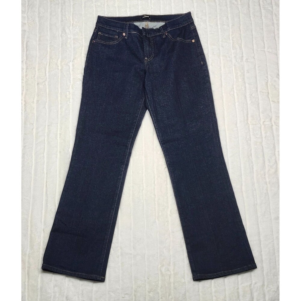 Express Editor Boot Low Rise Dark Wash Denim Jeans Womens Size 4S Vietnam